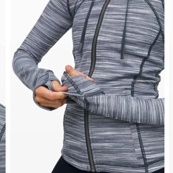 Lululemon Hooded Define Jacket Nulu Mini Space Dye Heathered Grey - Picture 10 of 10